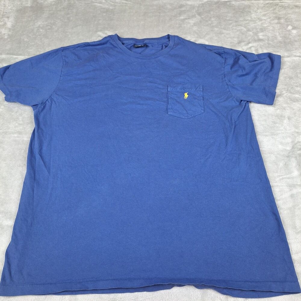 Lot of 4 Polo Ralph Lauren Mens L Pony Logo T Shirts Blue Green Black Pocket